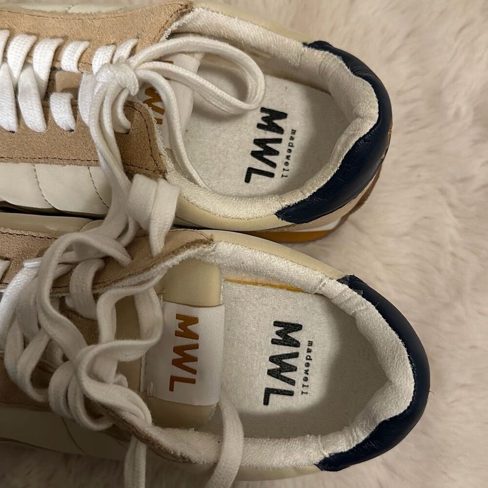 Madewell League Leather & Suede Sneakers Size 6.5 - Picture 8 of 8